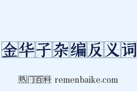 金华子杂编反义词是什么意思的图片